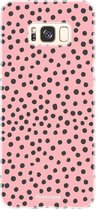 Samsung Galaxy S8 Plus hoesje TPU Soft Case - Back Cover - POLKA / Stipjes / Stippen / Roze