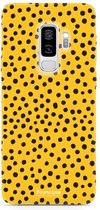 Samsung Galaxy S9 Plus hoesje TPU Soft Case - Back Cover - POLKA / Stipjes / Stippen / Oker Geel