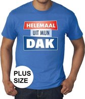 Blauw Helemaal uit mijn dak t-shirt voor heren - Party t-shirts plus size 4XL