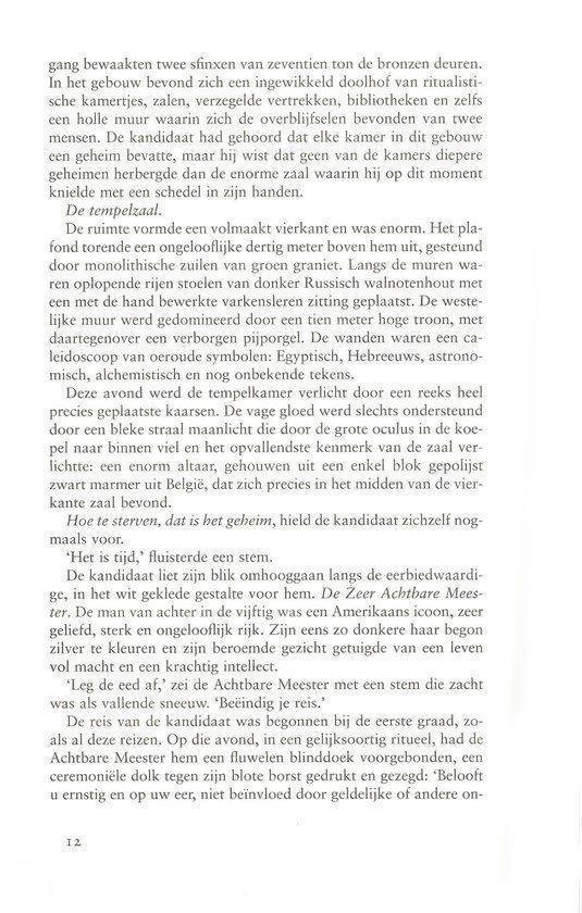 Pagina tekst over een tempel, met beschrijvingen en dialoog.