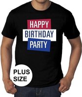 Grote maten zwart Toppers in concert t-shirt - Happy Birthday party heren - Officiele Toppers in concert merchandise 4XL