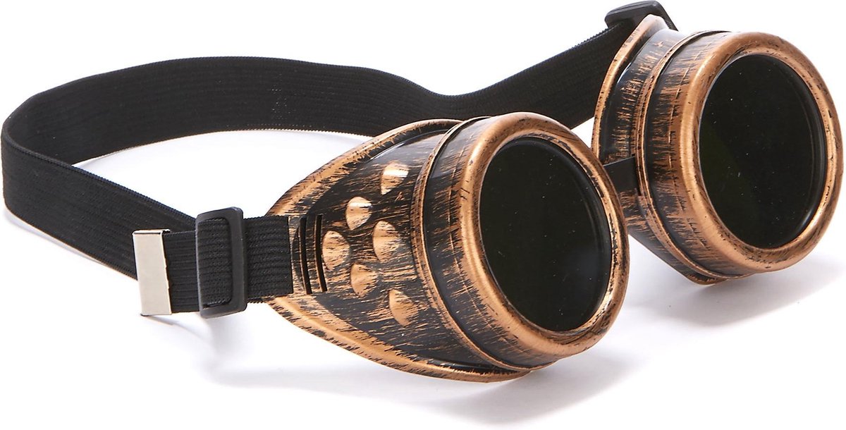 Vegaoo - Koperachtige steampunk bril voor volwassenen
