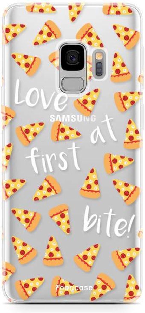 Fooncase Hoesje Geschikt voor Samsung Galaxy S9 - Shockproof Case - Back Cover / Soft Case - Pizza