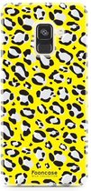 Samsung Galaxy A8 2018 hoesje TPU Soft Case - Back Cover - Luipaard / Leopard print / Geel