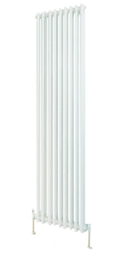 Design radiator verticaal 3 kolom staal wit 180x47,3cm 1556 watt ...