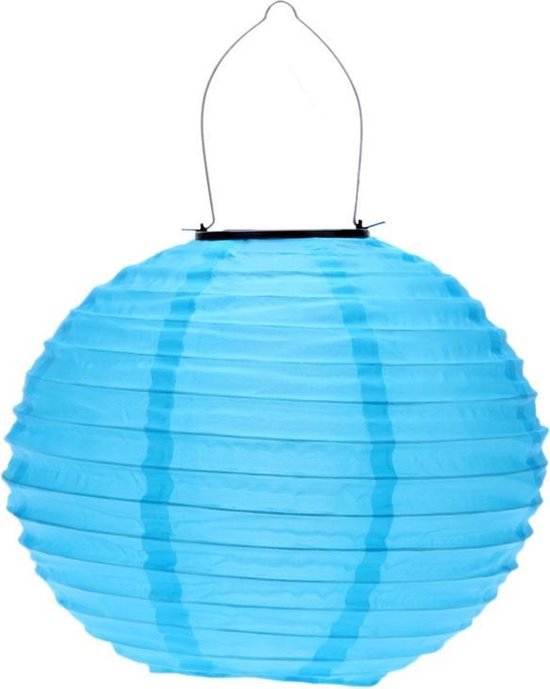 Solar lampionnen blauw 35 cm - rond