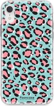 iPhone XR hoesje TPU Soft Case - Back Cover - Luipaard / Leopard print / Blauw