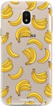 FOONCASE Samsung Galaxy J3 2017 hoesje TPU Soft Case - Back Cover - Bananas / Banaan / Bananen