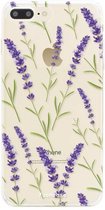 iPhone 7 Plus hoesje TPU Soft Case - Back Cover - Purple Flower / Paarse bloemen