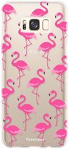Samsung Galaxy S8 Plus hoesje TPU Soft Case - Back Cover - Flamingo