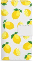 iPhone 8 hoesje - Book case - Booktype portemonnee hoes - Wallet case - Hoesje met pasjes - Lemons / Citroen / Citroentjes
