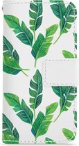 FOONCASE iPhone 6 Plus hoesje - Bookcase - Flipcase - Hoesje met pasjes - Banana leaves / Bananen bladeren