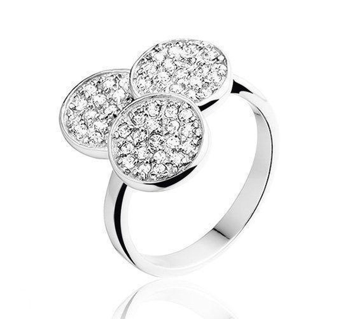 Montebello Ring Bruna - 925 Zilver Gerhodineerd - 18mm - Maat 60-19mm