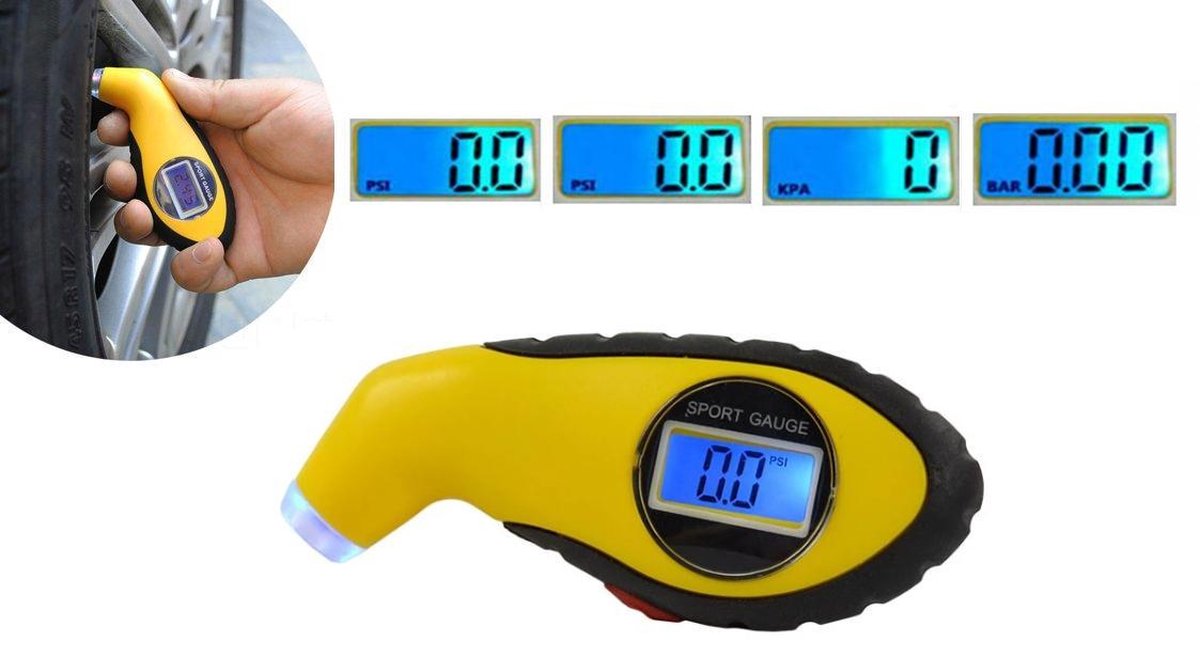 Digitale Bandenspanningsmeter - Ledverlichting
