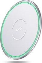 Draadloze lader ESR / ESR draadloze oplader / Wireless fast charger – Q1 – CE & RoHs gecertificeerd – TIDAL – Zilver &  voor Apple iPhone X/Xr/Xs Max, Samsung Galaxy S10, S10e en S10 Plus / U