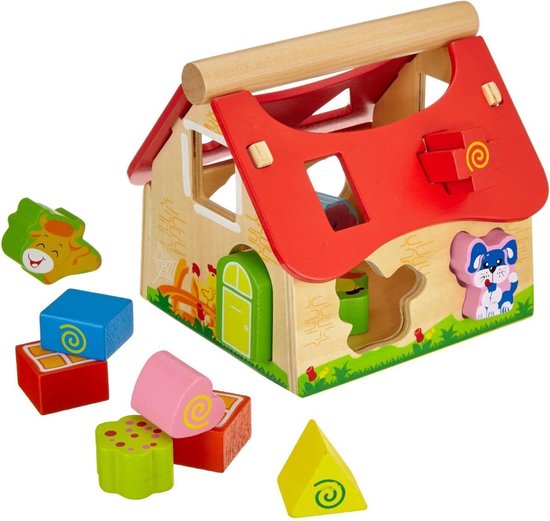 Eichhorn - Huisje met Insteekvormen - Houten speelgoed - vanaf 1 jaar