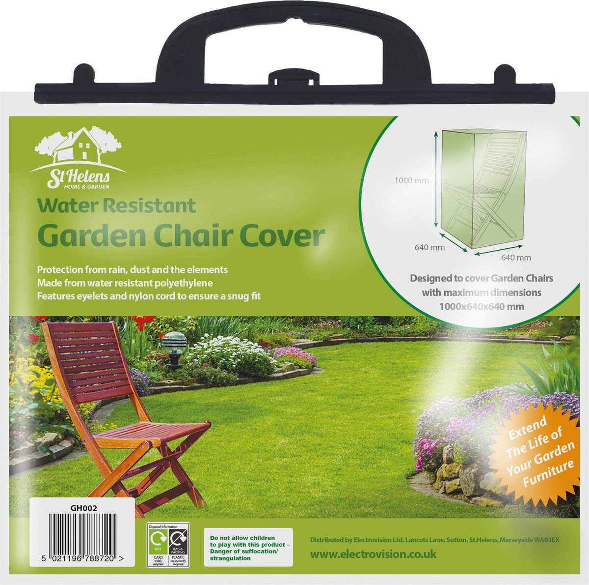 St. Helens Home & Garden - beschermhoes tuinstoel - groen