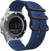 Bandje Voor de Samsung Gear S3 Classic / Frontier / Galaxy Watch 46mm Band - Nylon Armband / Polsband / Strap Band / Sportbandje - Blauw