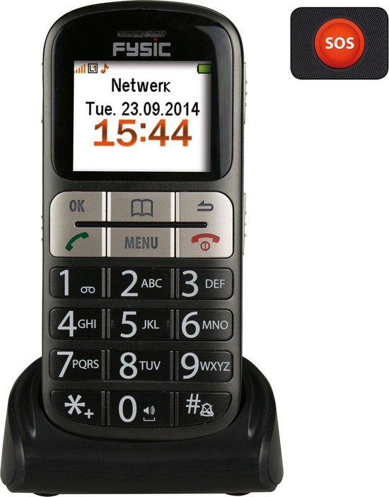 Fysic FM-7800 - Senioren mobiele telefoon - Zwart | bol