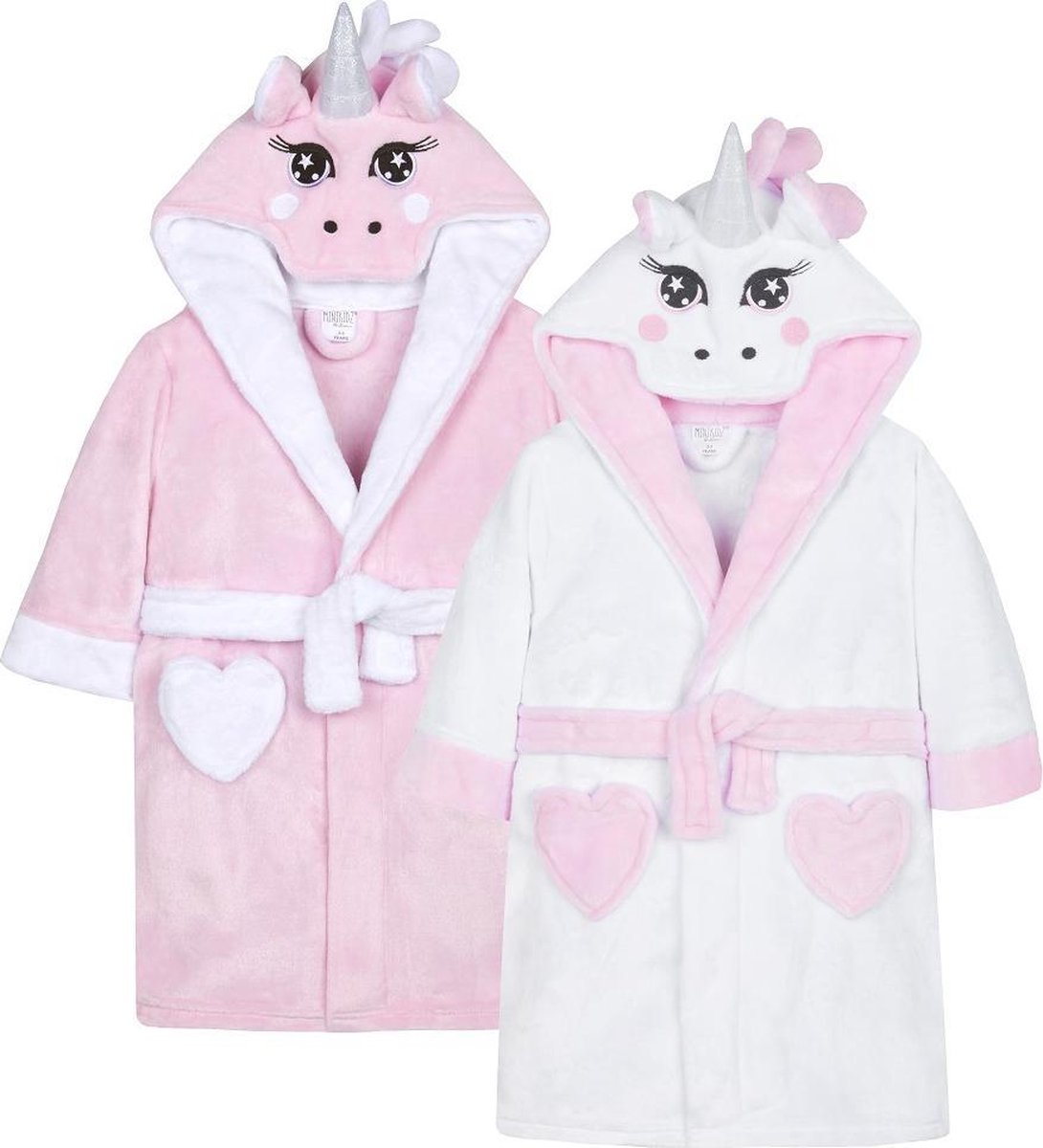 Custom Made Perfect voor de winter! Gepersonaliseerde Witte Pluizige Robe Kamerjas Unicorn Design Kleding Meisjeskleding Pyjamas & Badjassen Jurken 