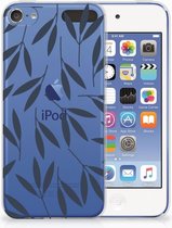 Geschikt voor iPod Touch 5 | 6 TPU Hoesje Design Leaves Blue