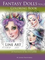 Fantasy Dolls Vol.2 Coloring Book Line Art
