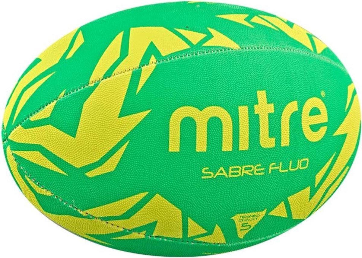 Rugbybal Mitre Sabre Fluo - Groen/Geel - Maat 5