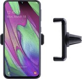 Shop4 - Samsung Galaxy A40 Autohouder Verstelbare Ventilatierooster Houder Zwart