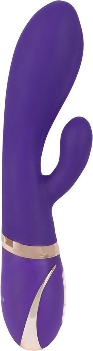 Goedkoopste Vibe Couture – Duo Rhapsody G-spot Clitoris Vibrator met Dubbellaagse Siliconen – 22 cm – Paars