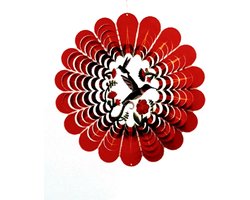 Spin Art windspinner kolibrie RVS - Ø 30 cm - rood
