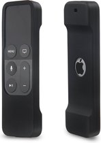 DrPhone AT1 - Geschikt voor Apple TV 4 Siri Remote Zachte Siliconen Hoes - Grip Case - Bescherm hoes - Zwart