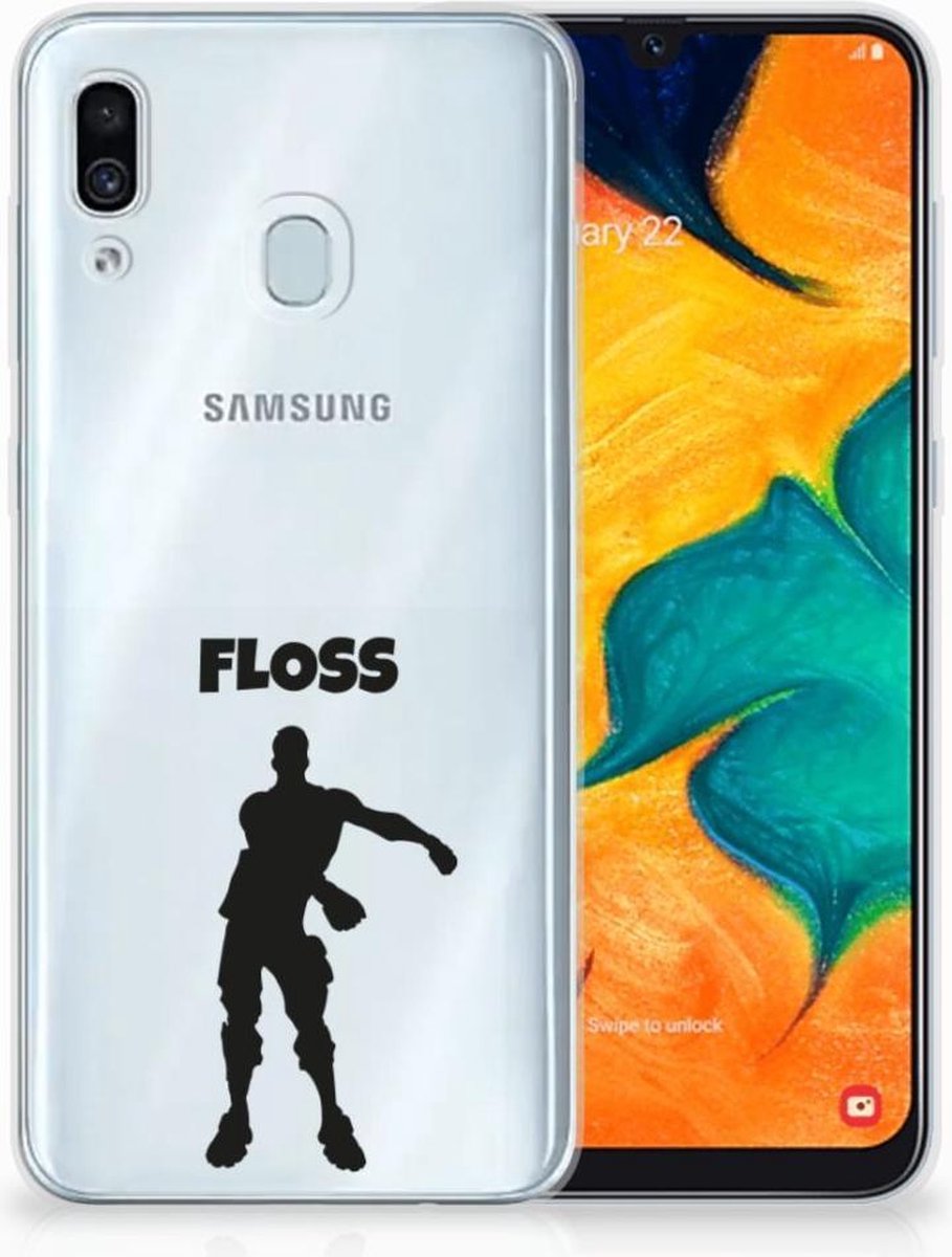 Samsung Galaxy A30 Telefoonhoesje met Naam Floss