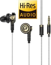 UiiSii T9 ULTIMATE Goud - Hi-Res Oortjes van Studio Kwaliteit - Carbon Nanotube Diaphragm Drivers + Balanced Armature Drivers