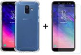 Samsung A6 2018 Hoesje - Samsung Galaxy A6 2018 hoesje shock proof case cover transparant - 1x Samsung Galaxy A6 2018 Screenprotector