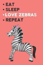 Eat Sleep Love Zebras Repeat