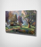 Walking With Jesus In The Garden - Painting Canvas - 30 x 40 cm - Schilderij - Canvas - Slaapkamer - Wanddecoratie  - Slaapkamer - Foto op canvas