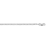 Silver Lining armband - zilver - valkenoog met plaatjes 2.5 mm - 19 cm
