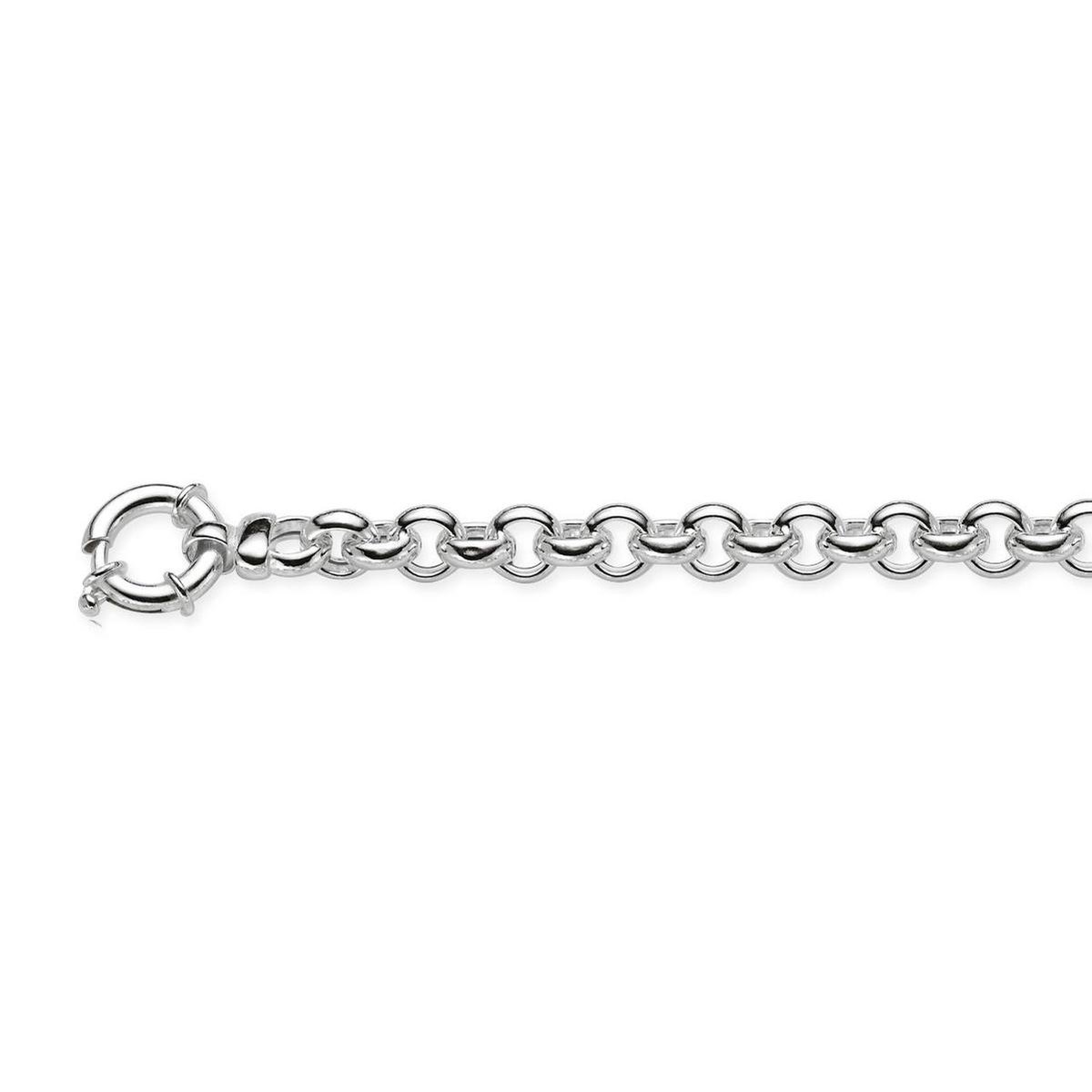 GlowZilveren Schakelcollier - 45 cm - Jasseron - 8 mm