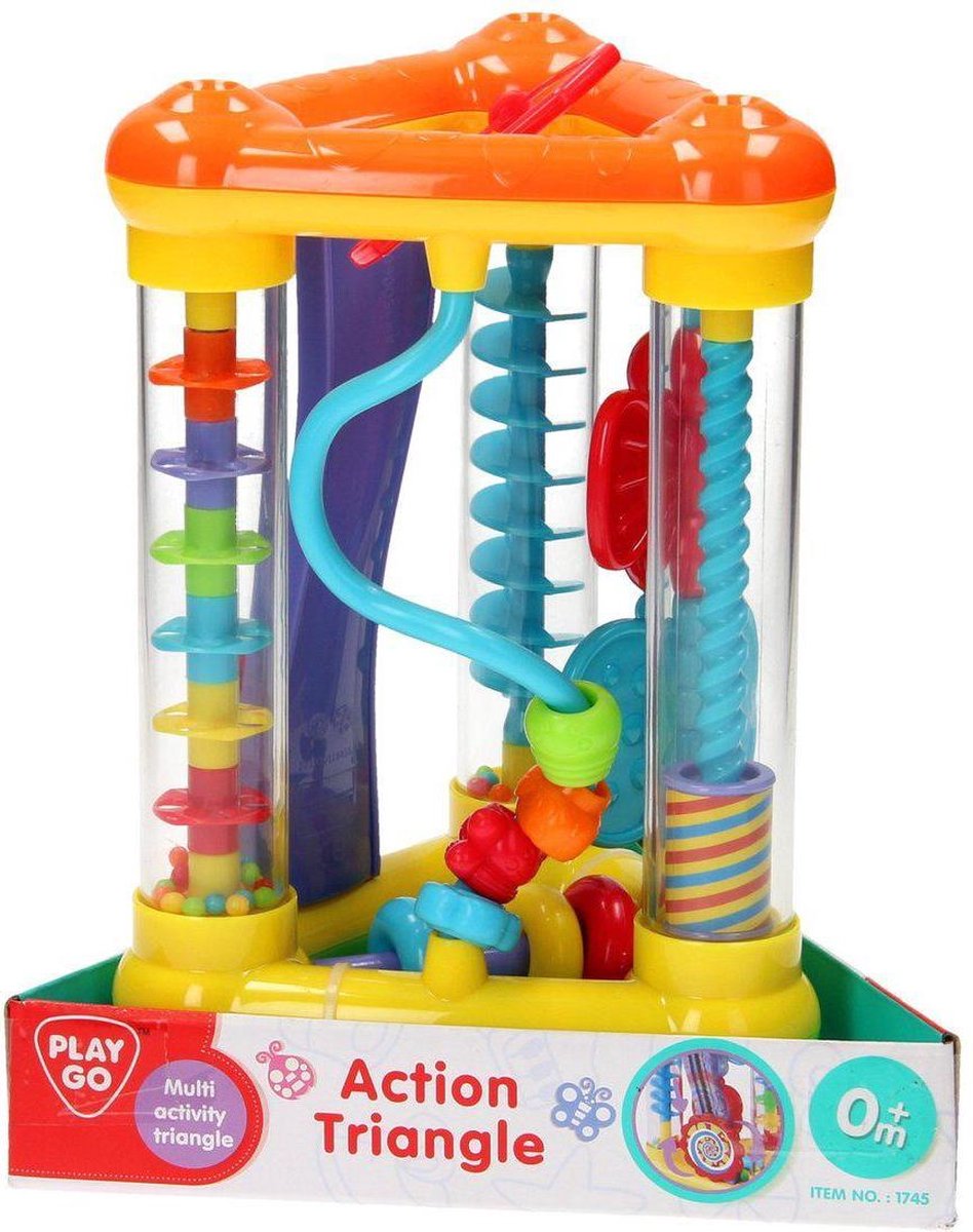 Playgo Activiteitendriehoek - Baby speelgoed met ratels en spiegeltje