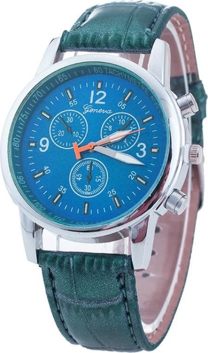 Fako® - Horloge - Geneva Luxury - Blauw