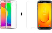Samsung J7 2017 Hoesje - Samsung Galaxy J7 2018 hoesje siliconen case transparant cover - 1x Samsung J7 2018 Screenprotector