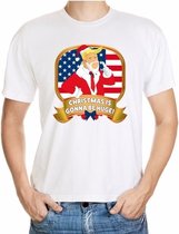 Foute kerst shirt wit - Donald Trump - Christmas is gonna be huge - voor heren L