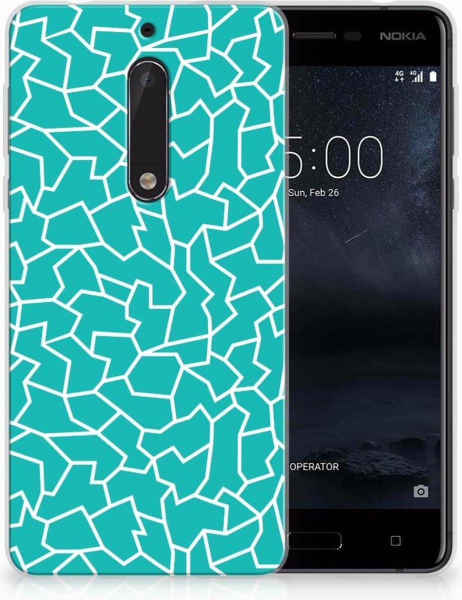 Nokia 5 Hoesje maken Cracks Blue