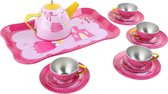 Roze theeservies voor kinderen van blik