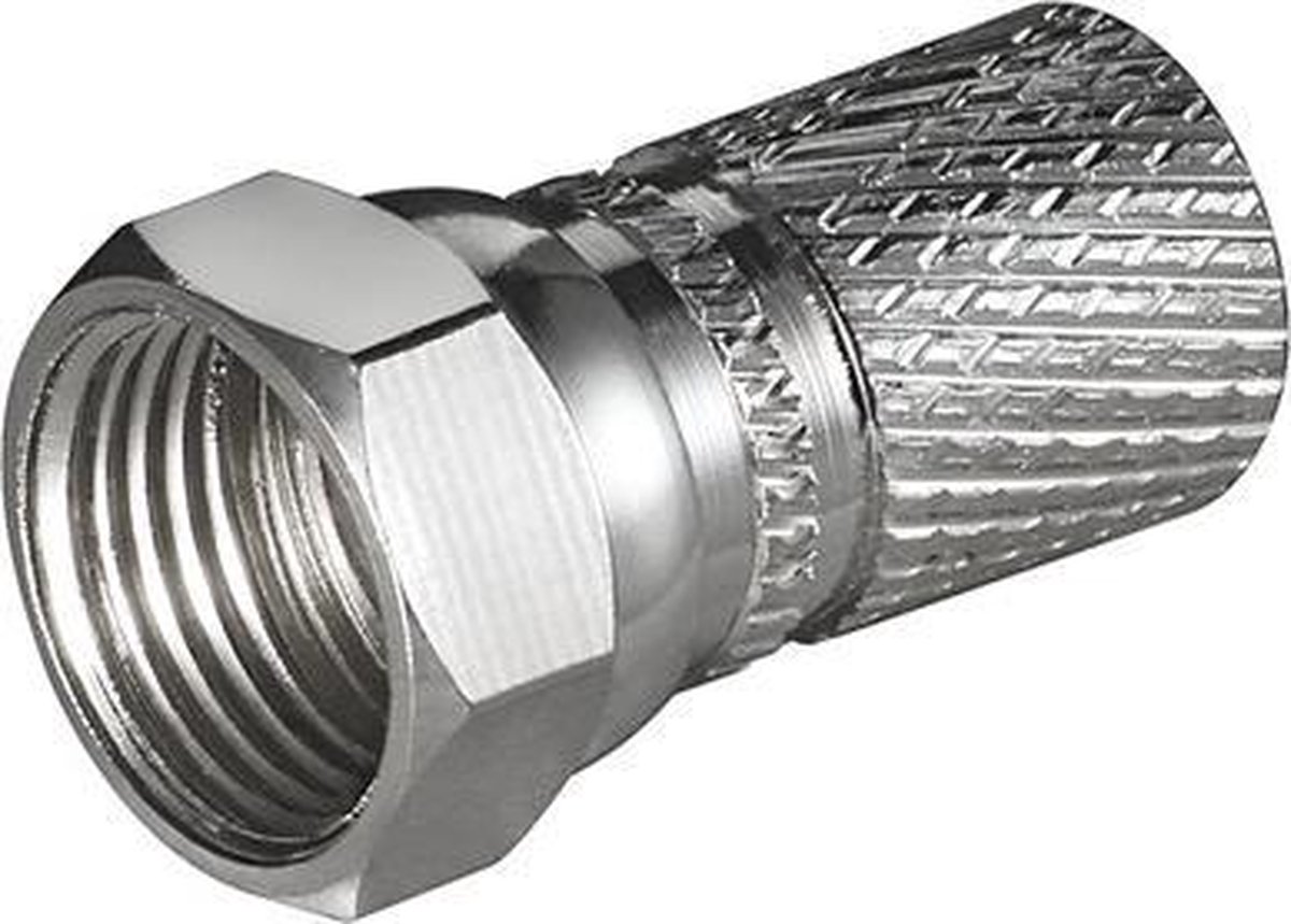 Aufdreh-F-Stekker Kabeldiameter: 8.2 Mm Goobay