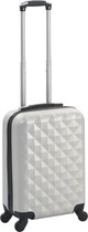 Reiskoffer hardcase met 360 graden wielen Zilver (INCL Reisetui) - Rolkoffer harde koffer - Hardcase trolley - Lichtgewicht reiskoffer