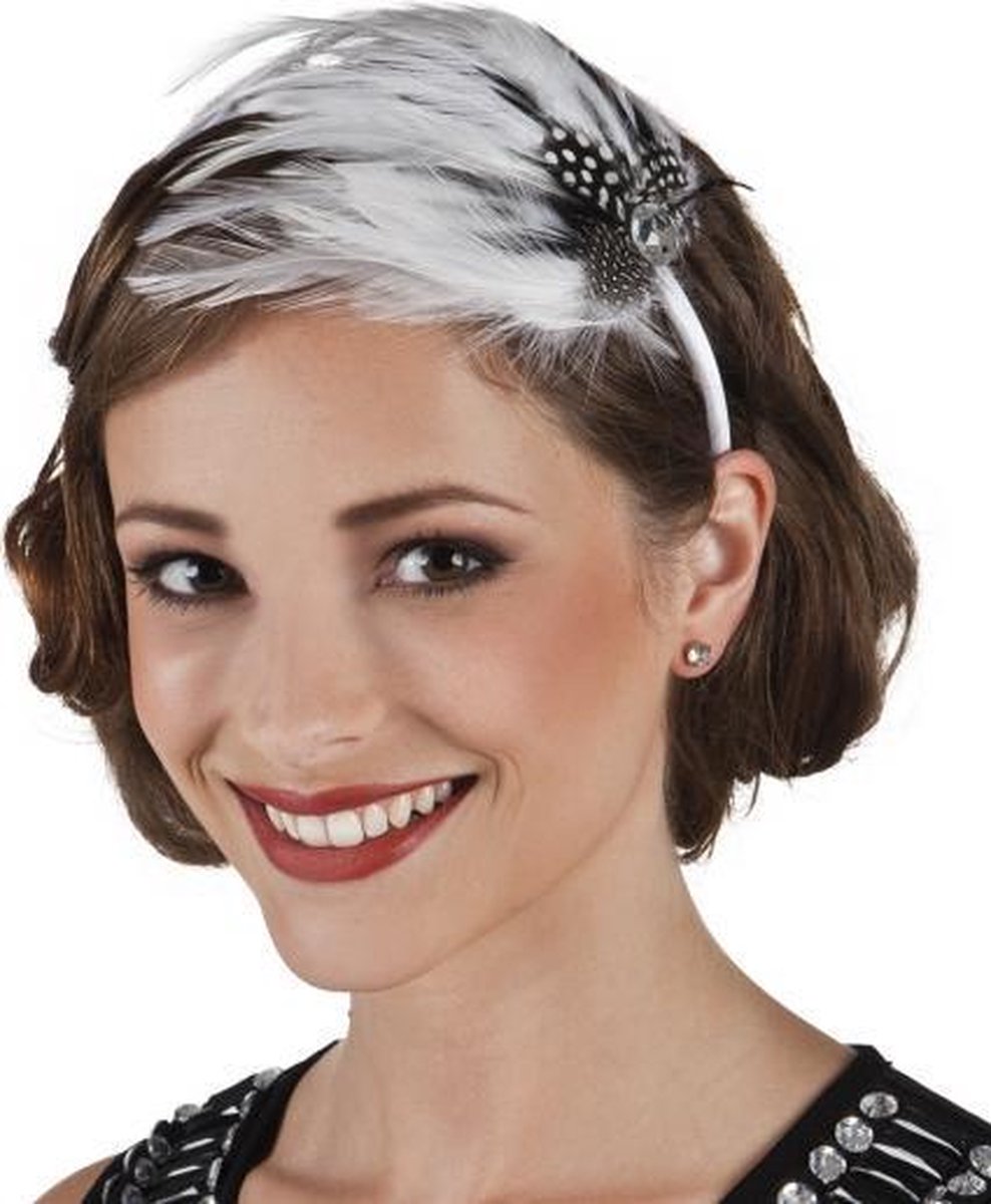 Haarband met witte veren | bol.com