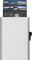 C-secure XL Pasjeshouder - 8 tot 12 pasjes - Aluminium creditcardhouder antiskim - voor mannen en vrouwen - RFID (Zilver)