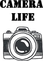 Kaarthouder+5 Kaarten A6 Camera Life-10x15cm-Inclusief houten kaartenhouder naturel-Housevitamin