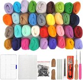 36 kleuren vilt wol set Starter Kit fhshop.nl